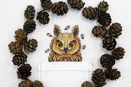 Вышивка крестом Любопытная совушка