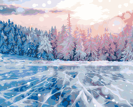 Картина по номерам Ледяное озеро