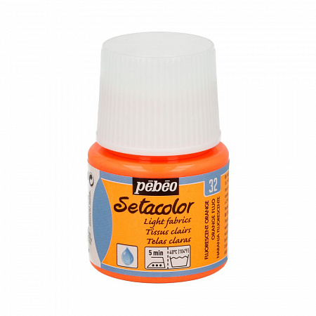 Краска для светлых тканей Setacolor 45 мл, цв. оранжевый флуоресцентный