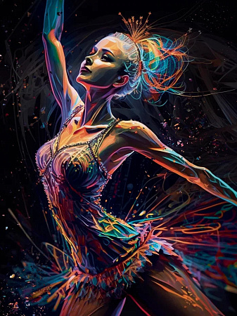 Картина по номерам Энергия танца