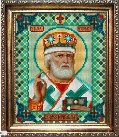 схема для вышивания бисером Святой Николай Чудотворец