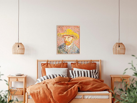 Картина по номерам на холсте Винсент ван Гог, Автопортрет в соломенной шляпе
