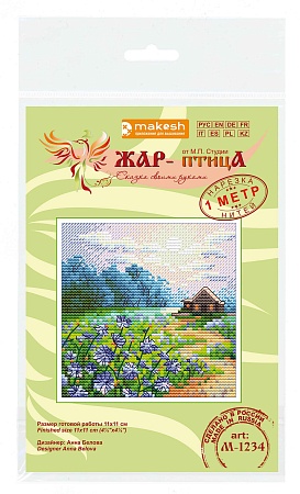 Вышивка крестом Пейзаж с цикорием
