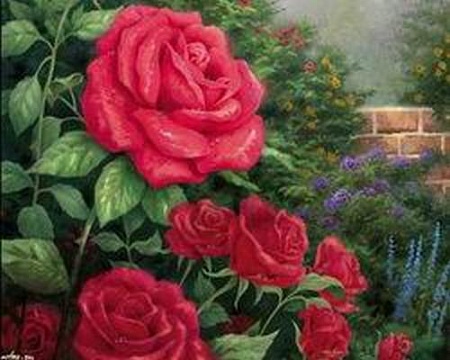 Алмазная вышивка Розовый куст