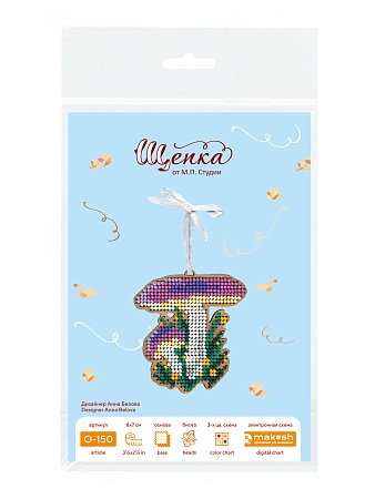 Вышивка бисером Ёлочная игрушка. Сыроежка