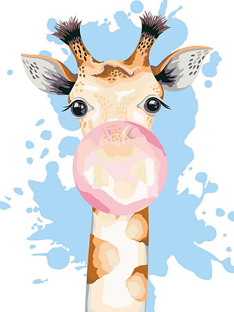 Картина по номерам Милый жираф