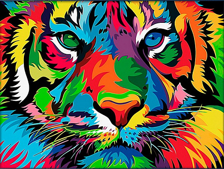 Алмазная вышивка Красочный тигр