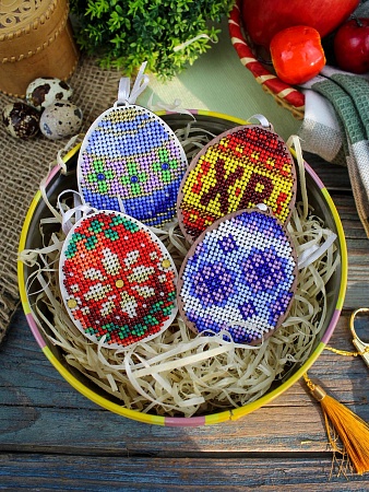 Набор для вышивания Сиреневые узоры. Яйцо