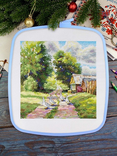 На деревенской дороге