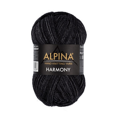 Пряжа ALPINA "HARMONY" 10 шт. в упак. цвет №02 черный