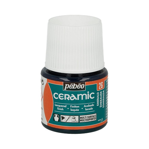 Краска по керамике и металлу Ceramic 45 мл цв. изумрудный
