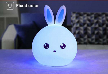 Ночник Rabbit silicone lamp Голубой