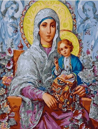 Картина по номерам Богородица с малышом