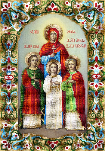 Икона Святых мучениц Веры, Надежды, Любови и матери их Софии