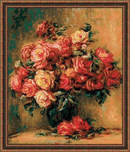 Букет роз по мотивам картины Пьера Огюста Ренуара