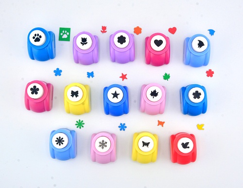 Набор фигурных дыроколов Ассорти, 14 штук, в кейсе