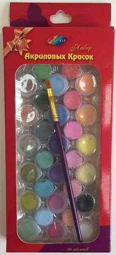 Набор акриловых красок 30 цв. Color KIT