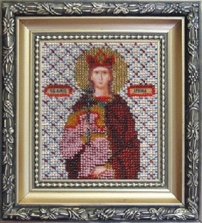 Вышивка бисером икона Святой мученицы Ирины