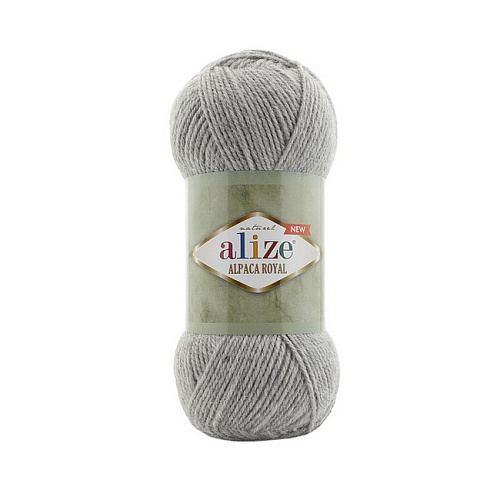 Пряжа ALIZE Alpaca Royal 5 шт. в упак. цвет 021 св.серый меланж