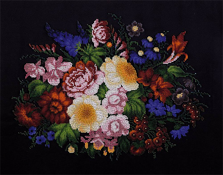 Вышивка бисером Жостовские цветы