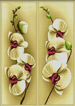 Вышивка бисером Орхидеи