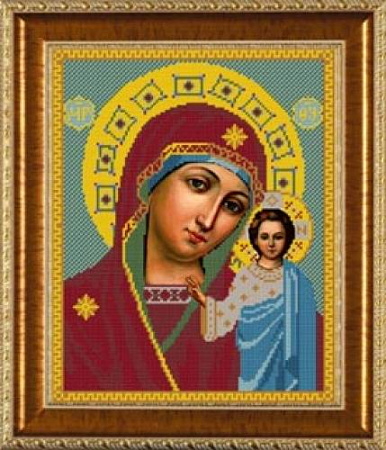 Вышивка бисером Казанская Богородица