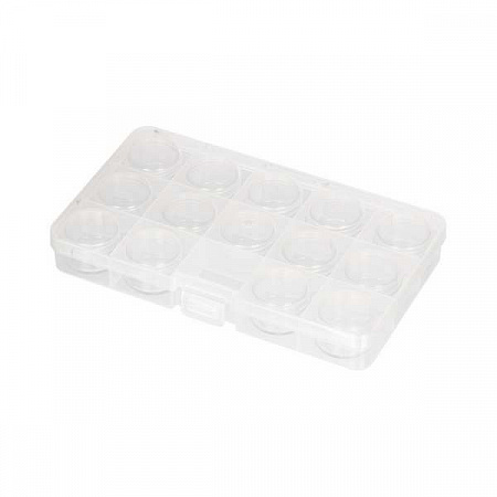 Коробка пластик для шв. принадл. пластик OM-042-110 цв. прозрачная