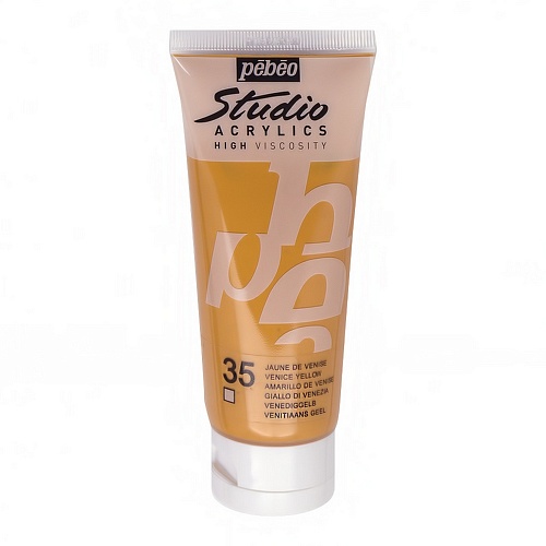 Краска акриловая PEBEO Studio Acrylics 100 мл, цв. венецианский желтый