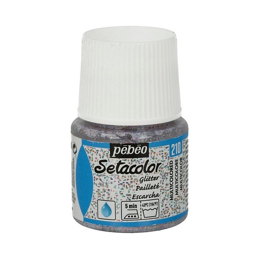 Краска для светлых тканей с микро-глиттером Setacolor 45 мл цв. голографический