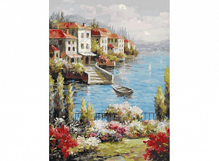 Картина по номерам Городок на берегу