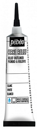 Рельефная краска Cerne relief 20 мл, цв. белый