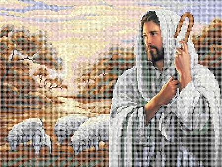 схема для вышивания бисером Господь - пастырь мой