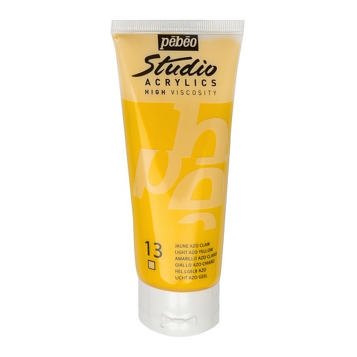 Краска акриловая PEBEO Studio Acrylics 100 мл, цв.  светло-желтый