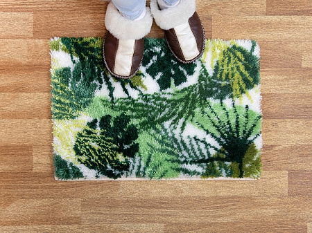 вышивка ковровой техникой Коврик Тропики