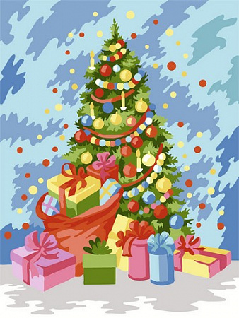 Картина по номерам Рождественская елка