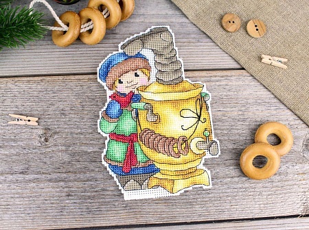 вышивка игрушек Растопили самовар