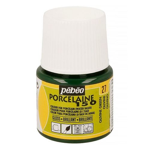 Краска по фарфору и керамике под обжиг глянцевая Porcelaine 150 45 мл, цв. оливковый