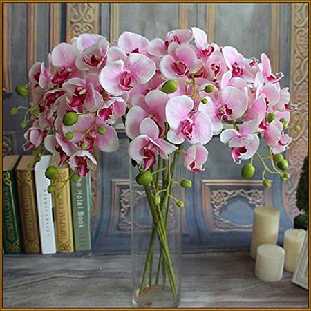 Алмазная вышивка Орхидеи в вазе