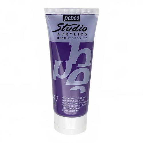 Краска акриловая PEBEO Studio Acrylics 100 мл, цв. кобальт темно-фиолетовый