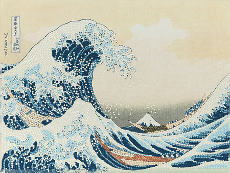 Алмазная вышивка Большая волна в Канагаве, Кацусика Хокусай
