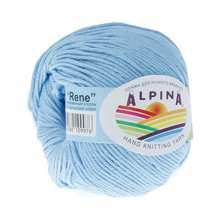 Пряжа ALPINA "RENE" 10 шт. в упак. цвет голубой