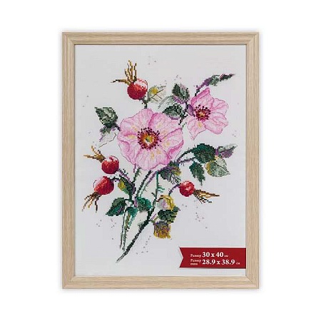 Рамка пластиковая с оргстеклом ПРК-01 30х40 см цвет белёный дуб