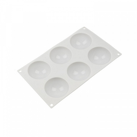 Форма для выпечки силиконовая для пирожных полусферы- 6 ячеек