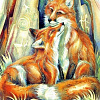 Влюбленные лисички