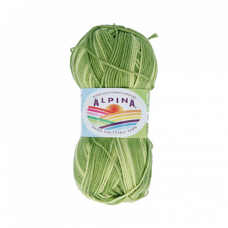 Пряжа ALPINA "KATRIN" 10 шт. в упак. цвет яр.салатовый-св.салатовый