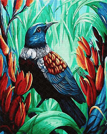 Картина по номерам Тропическая птичка
