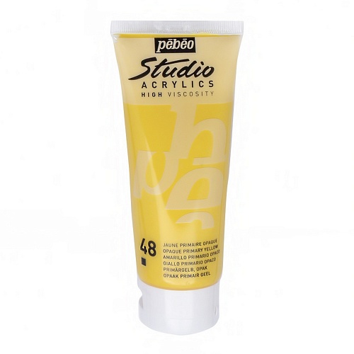 Краска акриловая PEBEO Studio Acrylics 100 мл, цв. желтый