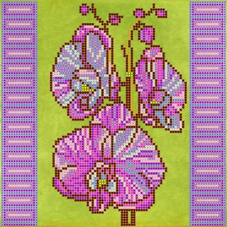 схема для вышивания бисером Орхидеи