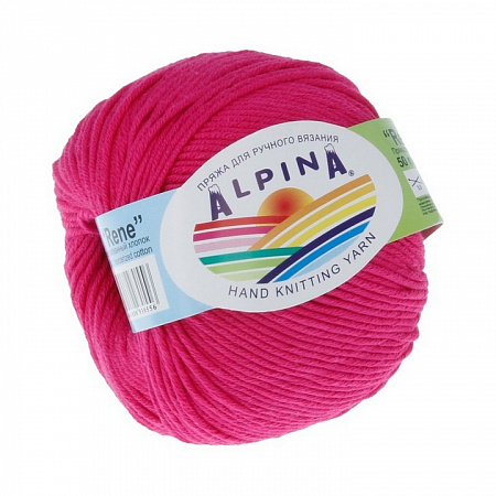 Пряжа ALPINA "RENE" 10 шт. в упак. цвет т.розовый