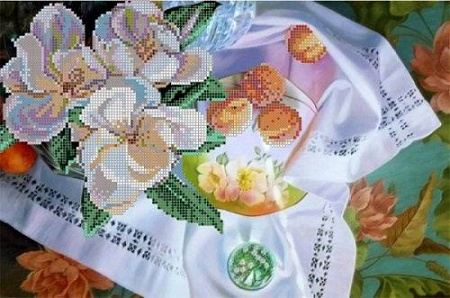 схема для вышивания бисером Цветущий персик